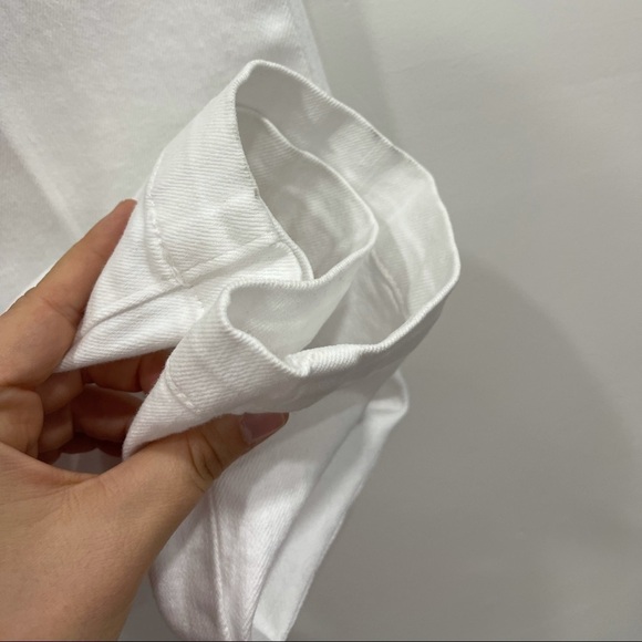 Anthropologie AG Juliette Mid-Rise Trouser Jeans Nautical Wide Leg Crop 25 White - Picture 6 of 14